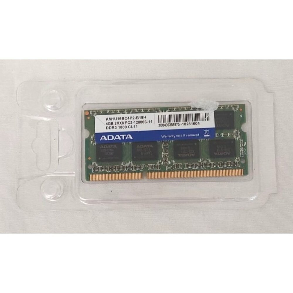 ADATA 4GB PC3-12800S DDR3-1600MHz SoDimm Memory Laptop Ram AM1U16BC4P2-B19H